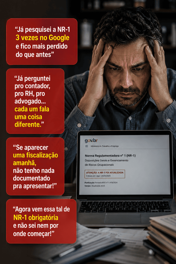 Pensamentos do empresário sobre a implementação da NR-1